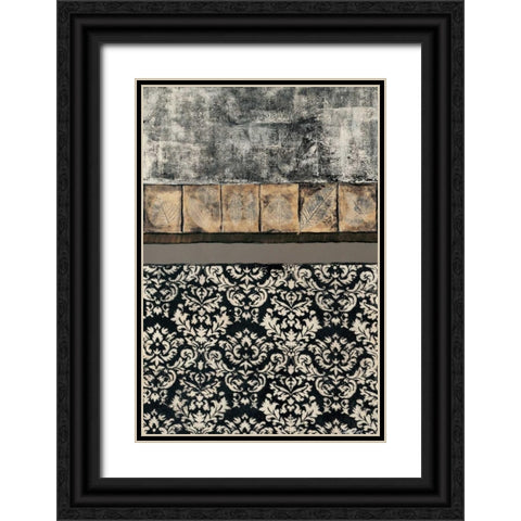 Natures Damask I Black Ornate Wood Framed Art Print with Double Matting by Kime, John