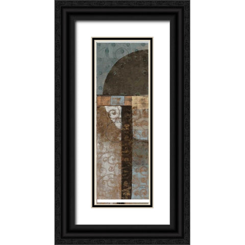 Geo Pattern I Black Ornate Wood Framed Art Print with Double Matting by Kime, John