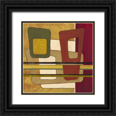 Retro Spectrum II Black Ornate Wood Framed Art Print with Double Matting by Kime, John