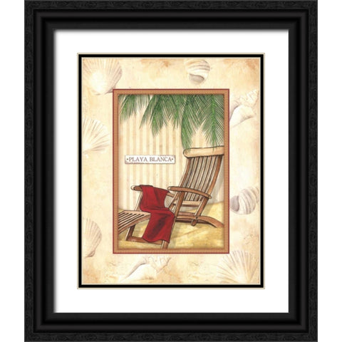 Parasol Club II Black Ornate Wood Framed Art Print with Double Matting by Laliberte, Andrea