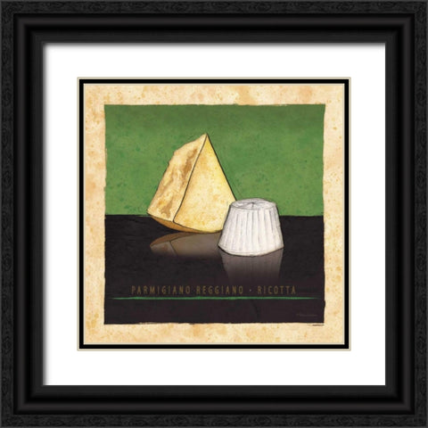 Cheeses I Black Ornate Wood Framed Art Print with Double Matting by Laliberte, Andrea
