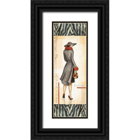 New York Fashion Black Ornate Wood Framed Art Print with Double Matting by Laliberte, Andrea