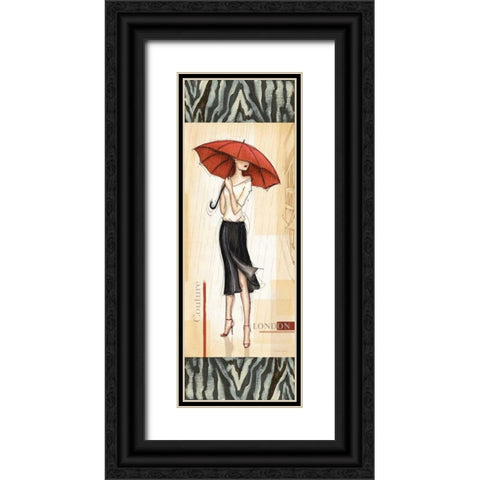 London Fashion Black Ornate Wood Framed Art Print with Double Matting by Laliberte, Andrea