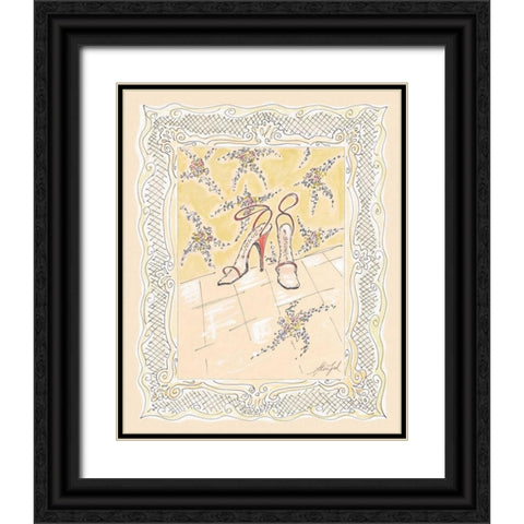 On the Town I Black Ornate Wood Framed Art Print with Double Matting by Leal, Steve