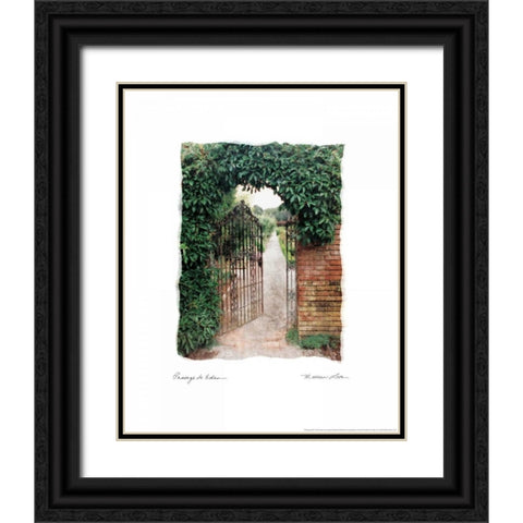 Passage to Eden Black Ornate Wood Framed Art Print with Double Matting by Love, Maureen