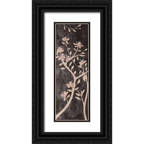 Moonlight Garden II Black Ornate Wood Framed Art Print with Double Matting by Linza, Loretta