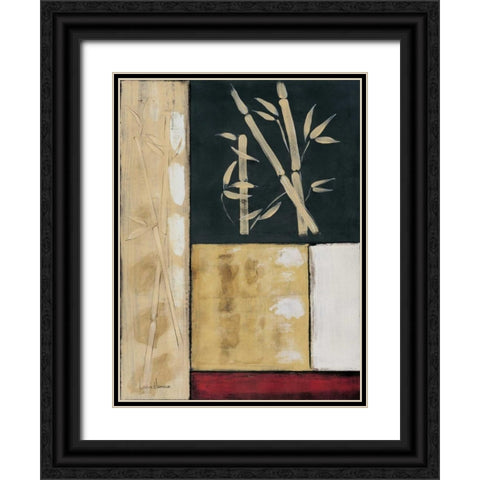 Bamboo II Black Ornate Wood Framed Art Print with Double Matting by Marque, Lucia
