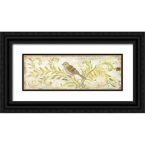 Eco Sparrow Black Ornate Wood Framed Art Print with Double Matting by McRostie, Kate