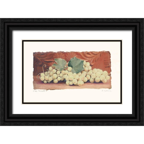 Grape Harvest II Black Ornate Wood Framed Art Print with Double Matting by Melious, Amy