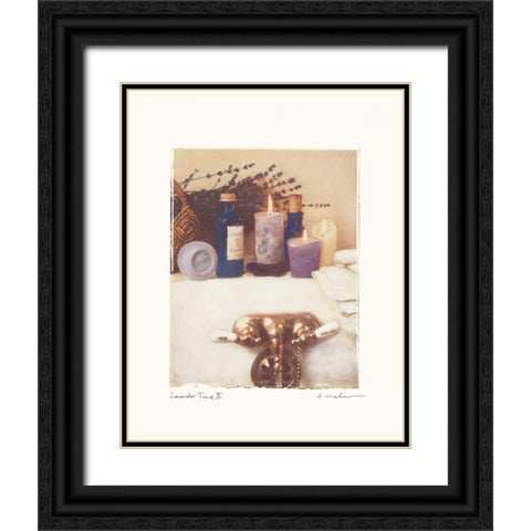 Lavender Time II Black Ornate Wood Framed Art Print with Double Matting by Melious, Amy