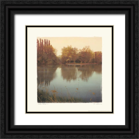 Water Colors I Black Ornate Wood Framed Art Print with Double Matting by Melious, Amy