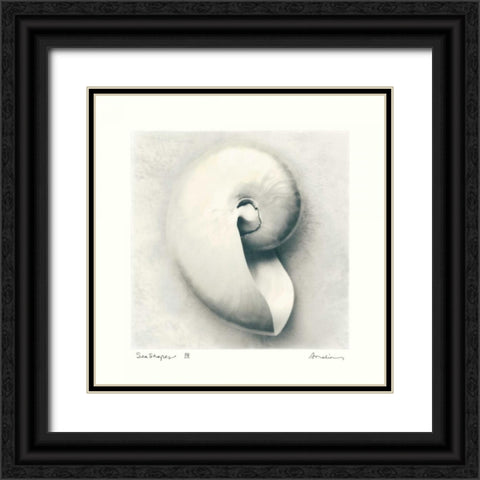 Sea Shapes III Black Ornate Wood Framed Art Print with Double Matting by Melious, Amy