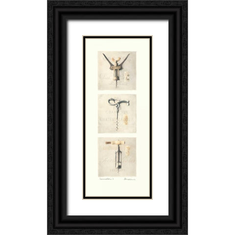 Sommelier I Black Ornate Wood Framed Art Print with Double Matting by Melious, Amy