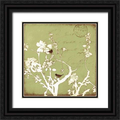 Song Birds II Black Ornate Wood Framed Art Print with Double Matting by Melious, Amy