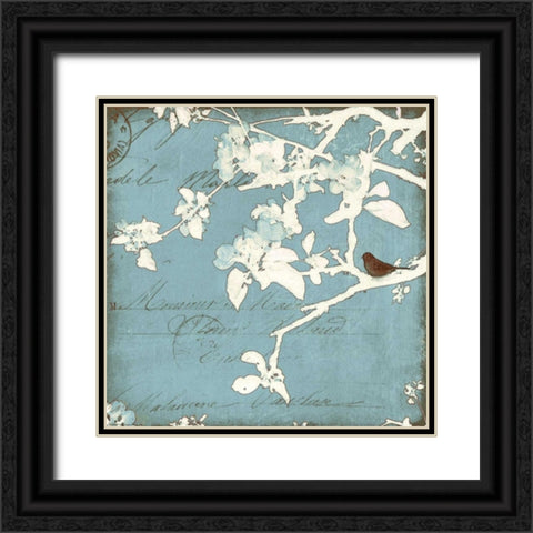 Song Birds III Black Ornate Wood Framed Art Print with Double Matting by Melious, Amy