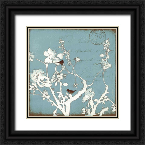 Song Birds IV Black Ornate Wood Framed Art Print with Double Matting by Melious, Amy