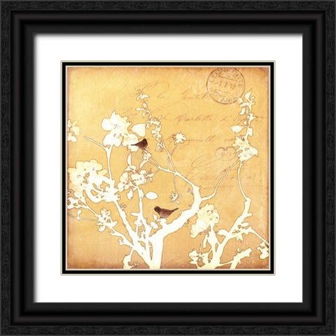 Song Birds VI Black Ornate Wood Framed Art Print with Double Matting by Melious, Amy