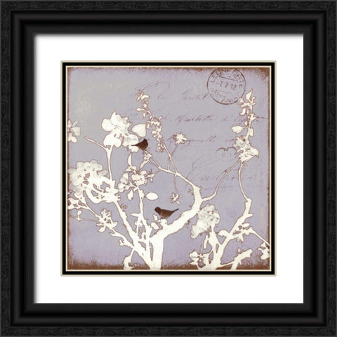 Song Birds VII Black Ornate Wood Framed Art Print with Double Matting by Melious, Amy