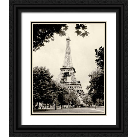 Eiffel Tower I Black Ornate Wood Framed Art Print with Double Matting by Melious, Amy