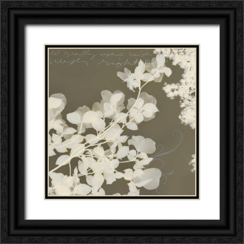 Wishes and Leaves I Black Ornate Wood Framed Art Print with Double Matting by Melious, Amy