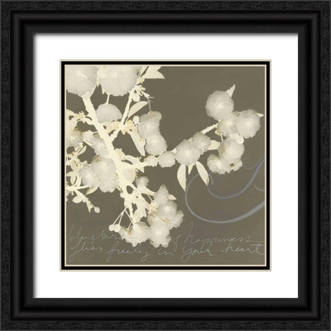 Wishes and Leaves II Black Ornate Wood Framed Art Print with Double Matting by Melious, Amy