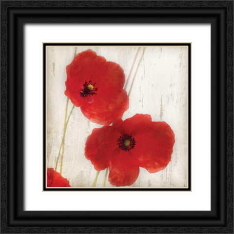 Red  IV Black Ornate Wood Framed Art Print with Double Matting by Melious, Amy