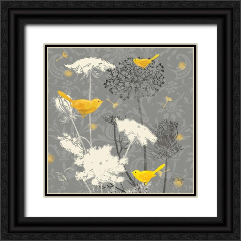 Gray Meadow Lace II Black Ornate Wood Framed Art Print with Double Matting by Meyer, Jill