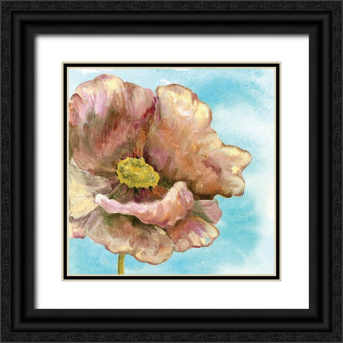 Fresh Poppies I Black Ornate Wood Framed Art Print with Double Matting by Ferry, Margaret