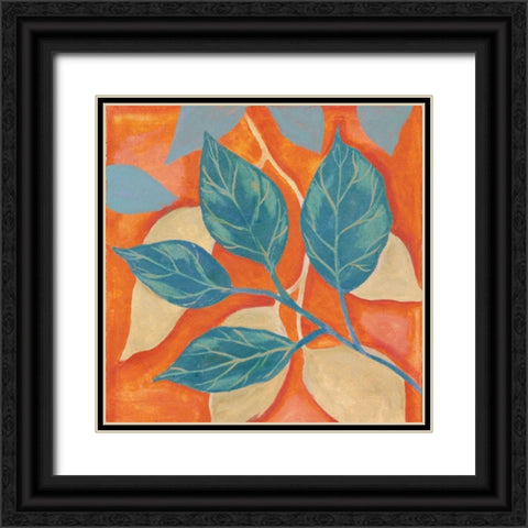 Summer Leaves I Black Ornate Wood Framed Art Print with Double Matting by Ferry, Margaret
