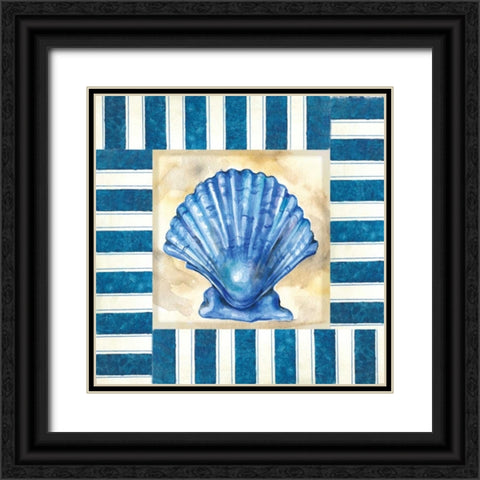 Nautical Scallop Black Ornate Wood Framed Art Print with Double Matting by Ferry, Margaret