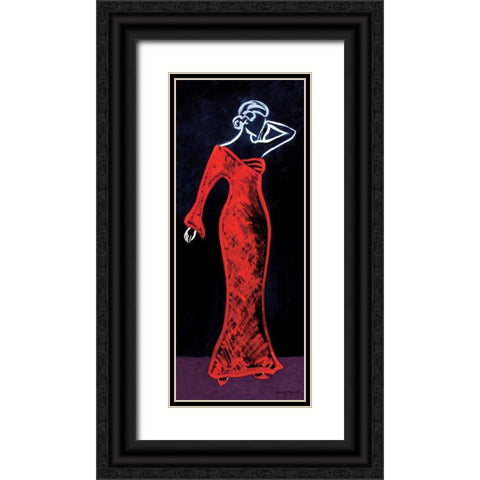 Pin Back Black Ornate Wood Framed Art Print with Double Matting by Matla, Jennifer