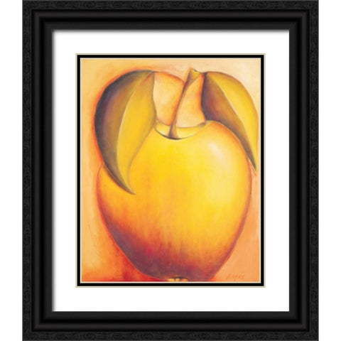 Apple Black Ornate Wood Framed Art Print with Double Matting by Macaulay, Angus