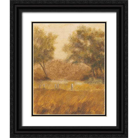 Traveled Path I Black Ornate Wood Framed Art Print with Double Matting by Martin, Cheryl
