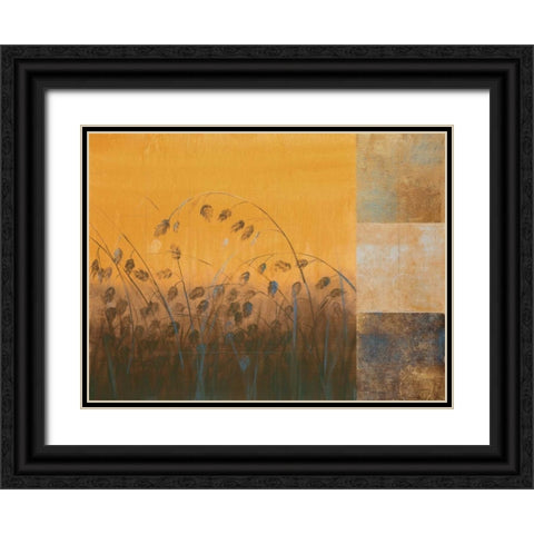 Shimmering II Black Ornate Wood Framed Art Print with Double Matting by Martin, Cheryl