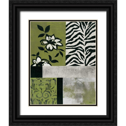 Playing with Patterns I Black Ornate Wood Framed Art Print with Double Matting by Martin, Cheryl