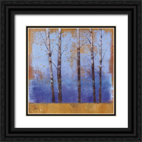 Birch Trees I Black Ornate Wood Framed Art Print with Double Matting by Martin, Cheryl