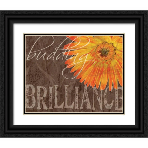 Gerbera II Black Ornate Wood Framed Art Print with Double Matting by Murray, Sylvia