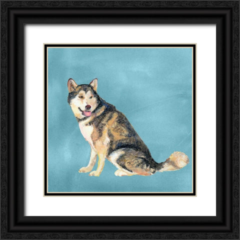 Mans Best Friend II Black Ornate Wood Framed Art Print with Double Matting by Nicholas, Debbie