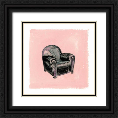 Frau Chair III Black Ornate Wood Framed Art Print with Double Matting by Nicholas, Debbie