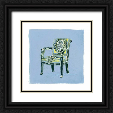 Urn Chair II Black Ornate Wood Framed Art Print with Double Matting by Nicholas, Debbie