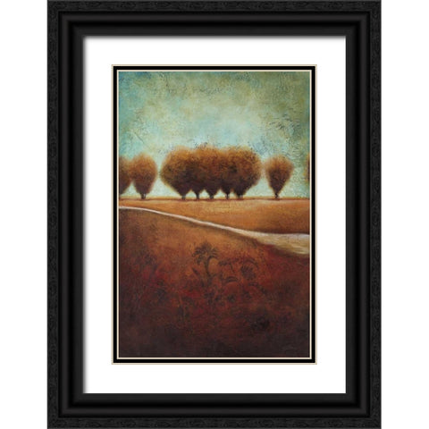 Abstract Landscape I Black Ornate Wood Framed Art Print with Double Matting by Osborne, Susan