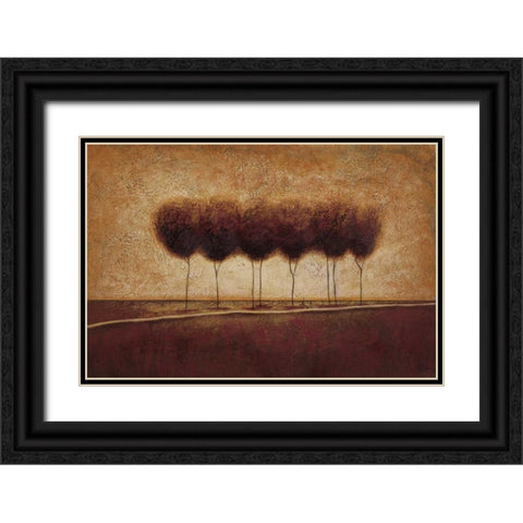 Abstract Landscape III Black Ornate Wood Framed Art Print with Double Matting by Osborne, Susan