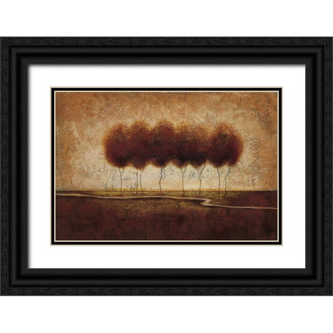 Abstract Landscape IV Black Ornate Wood Framed Art Print with Double Matting by Osborne, Susan