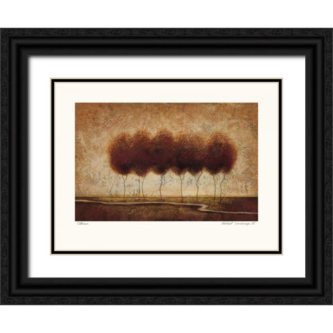 Abstract Landscape IV Black Ornate Wood Framed Art Print with Double Matting by Osborne, Susan