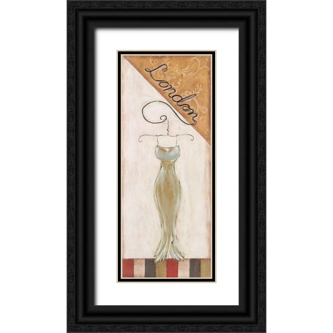 London Fashion Black Ornate Wood Framed Art Print with Double Matting by Osborne, Susan