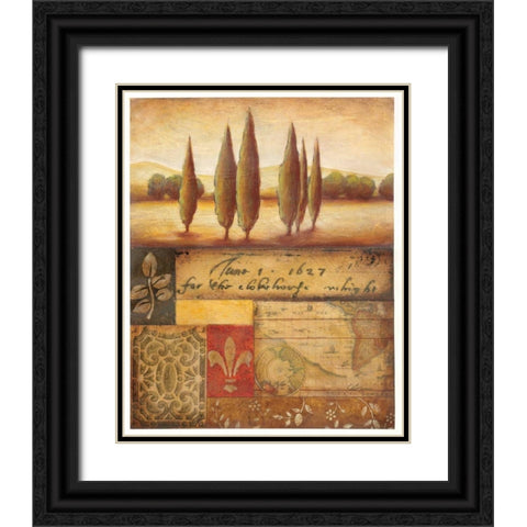 Renaissance Landscape I Black Ornate Wood Framed Art Print with Double Matting by Osborne, Susan