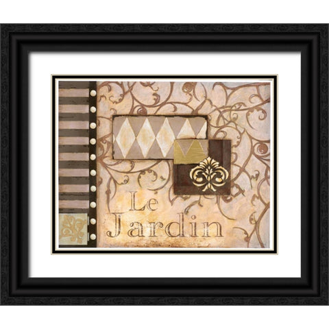 Le Jardin Black Ornate Wood Framed Art Print with Double Matting by Osborne, Susan
