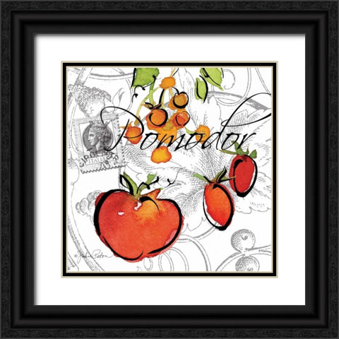 Alfresco Italia IV Black Ornate Wood Framed Art Print with Double Matting by Paton, Julie