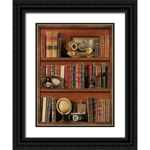 Librairie III Black Ornate Wood Framed Art Print with Double Matting by Pela Design