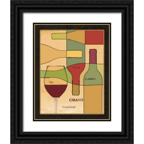 Wine Cellar I Black Ornate Wood Framed Art Print with Double Matting by Pela Design